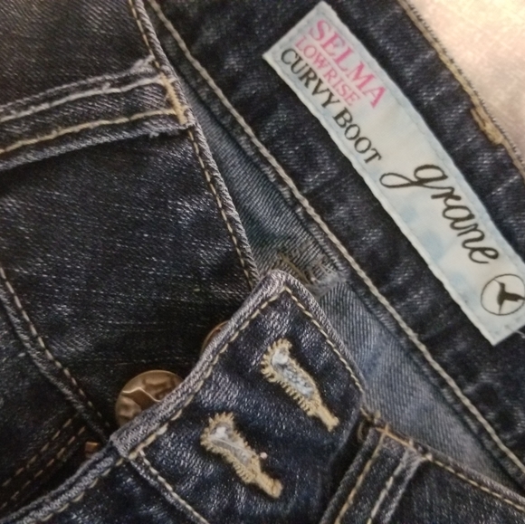 Grane Dark Distressed Denim Jeans - Picture 5 of 8